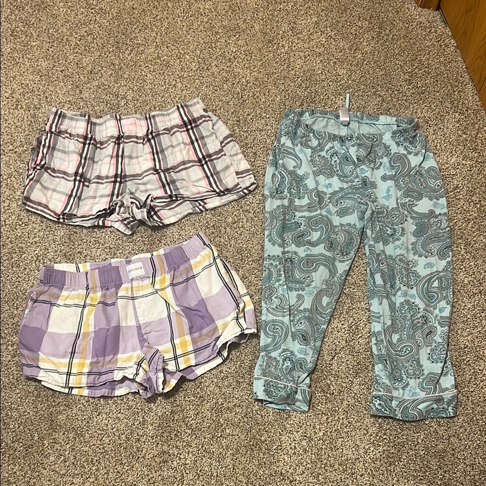 Joyspun Plaid Shorts and Pants Set